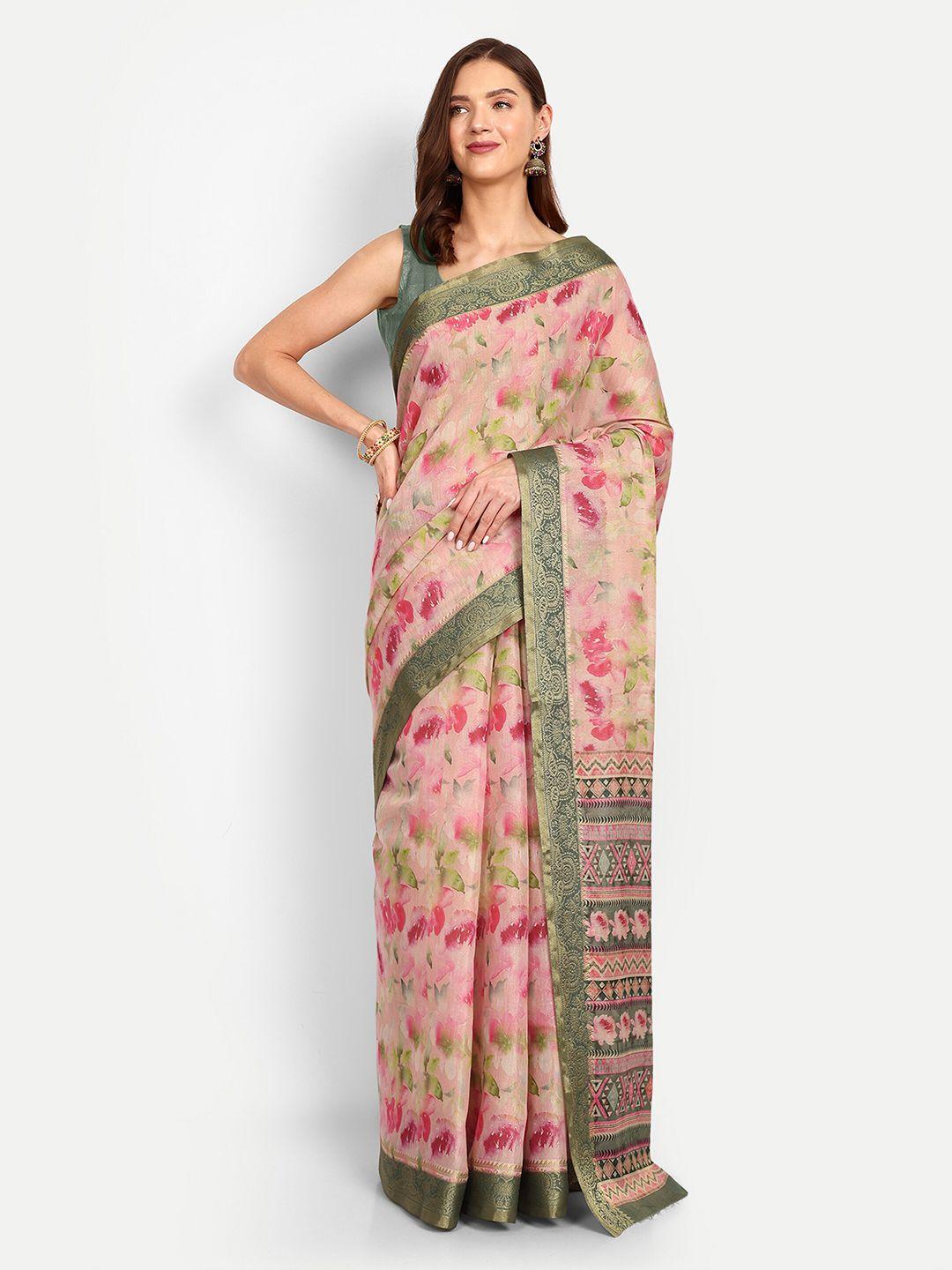 drapemall floral zari tissue saree