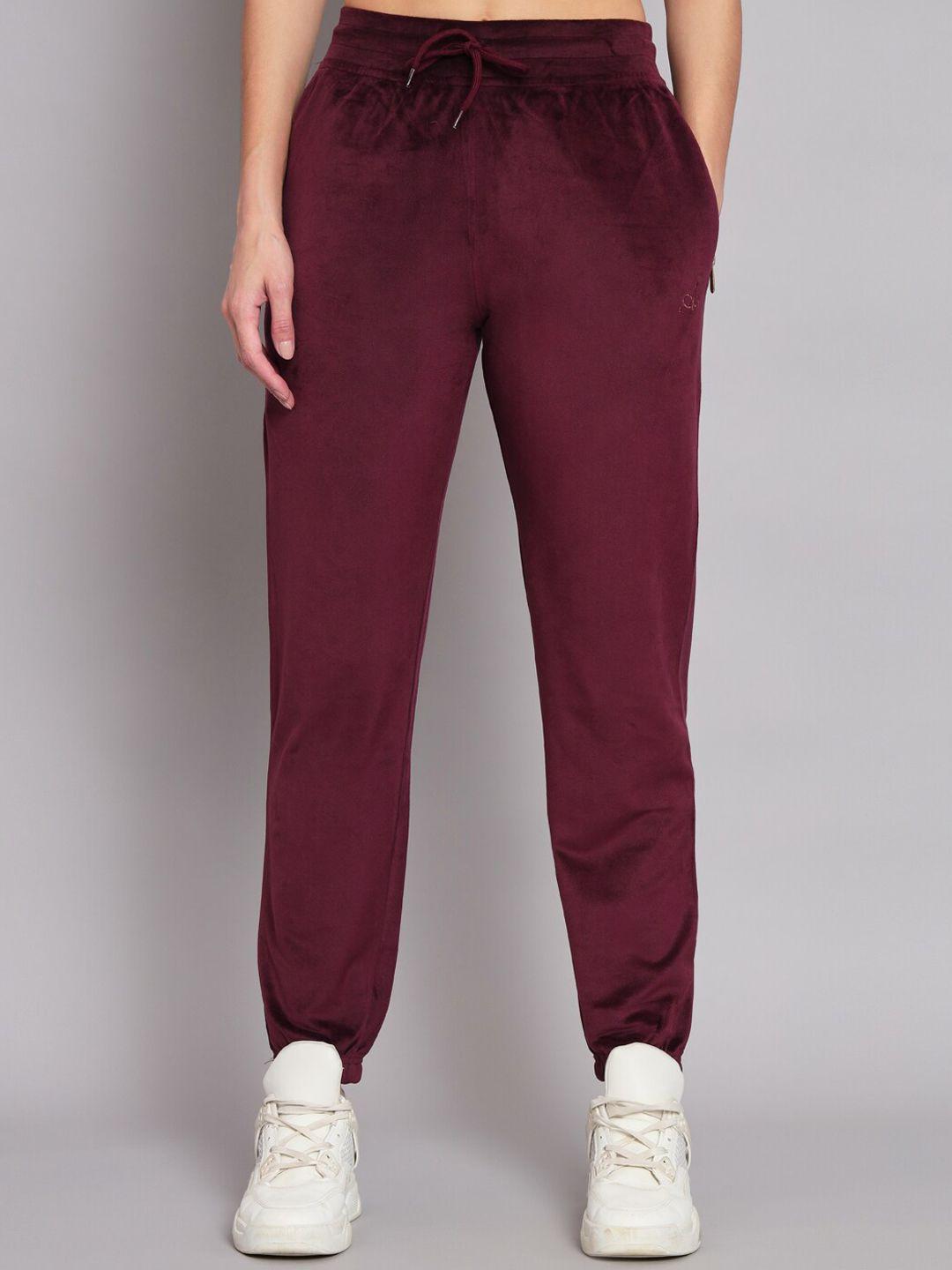 anti culture women mid rise velvet joggers