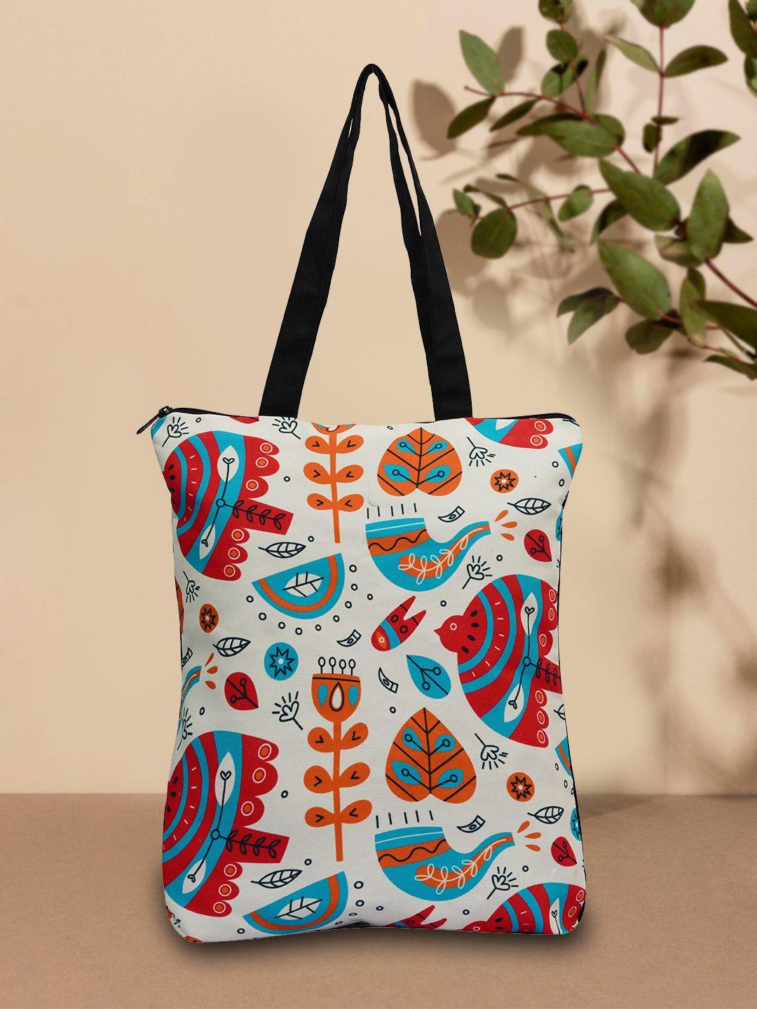 sangria floral printed shopper tote bag