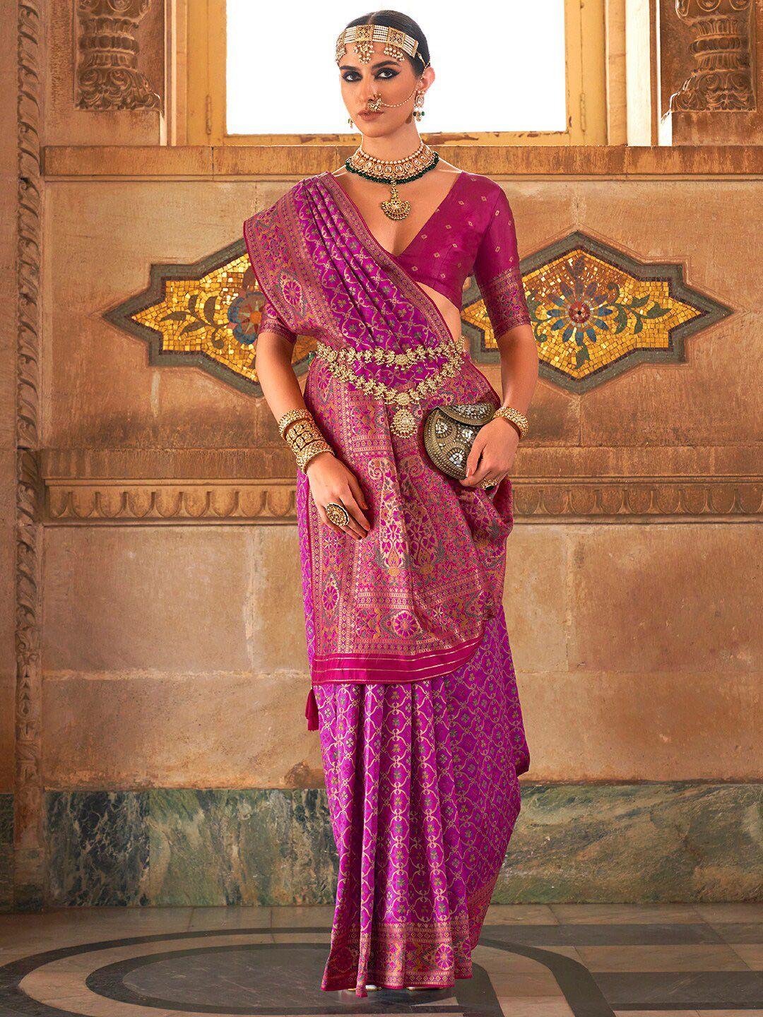 anouk ethnic motifs woven design zari detailed banarasi saree