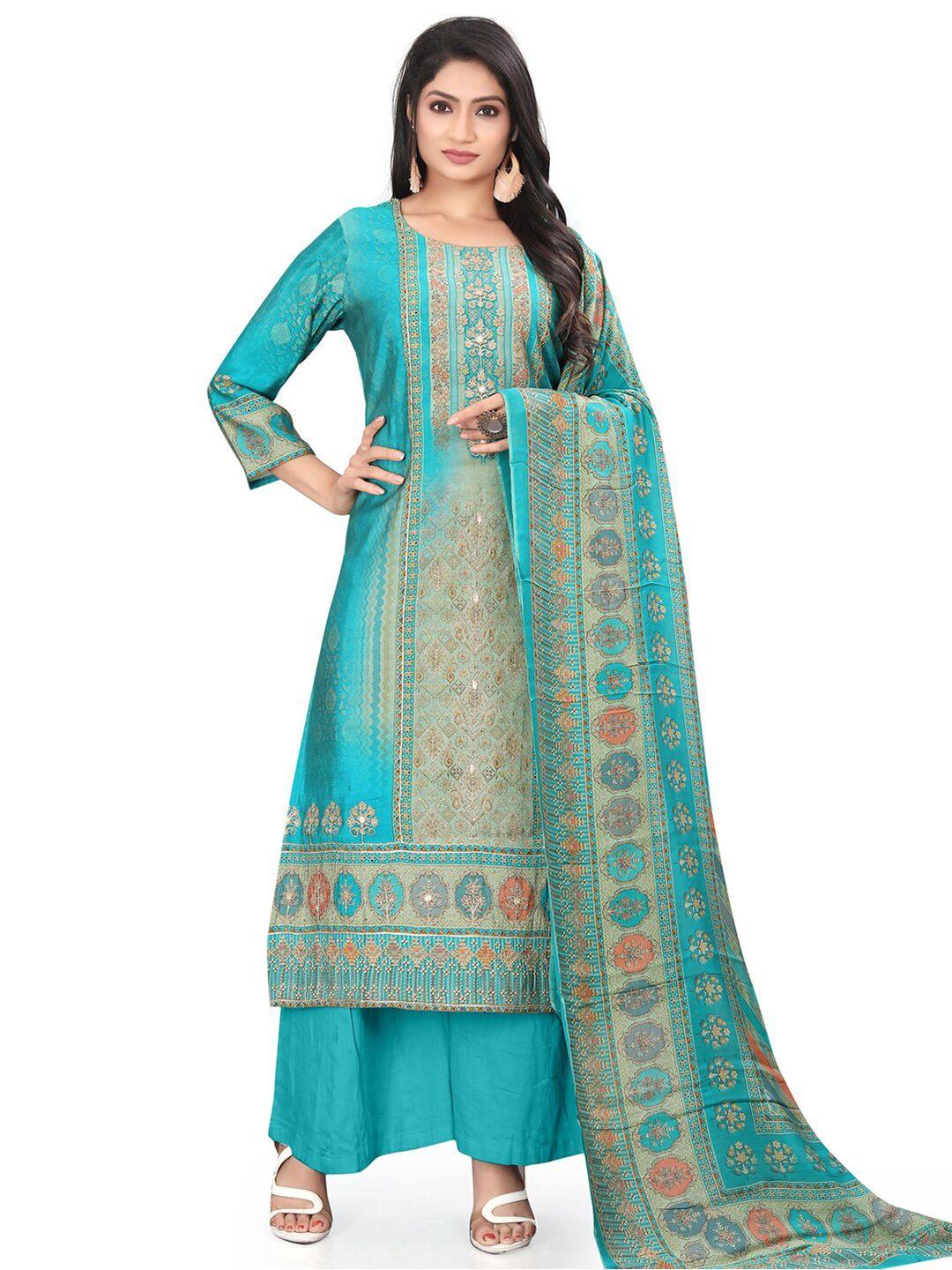 stylee lifestyle ethnic motifs printed pure silk unstitched dress material