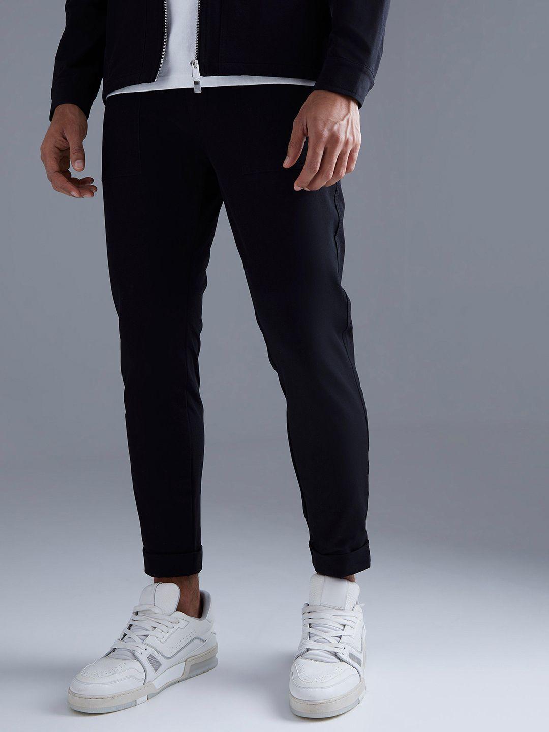 boohooman slim fit high-rise trousers