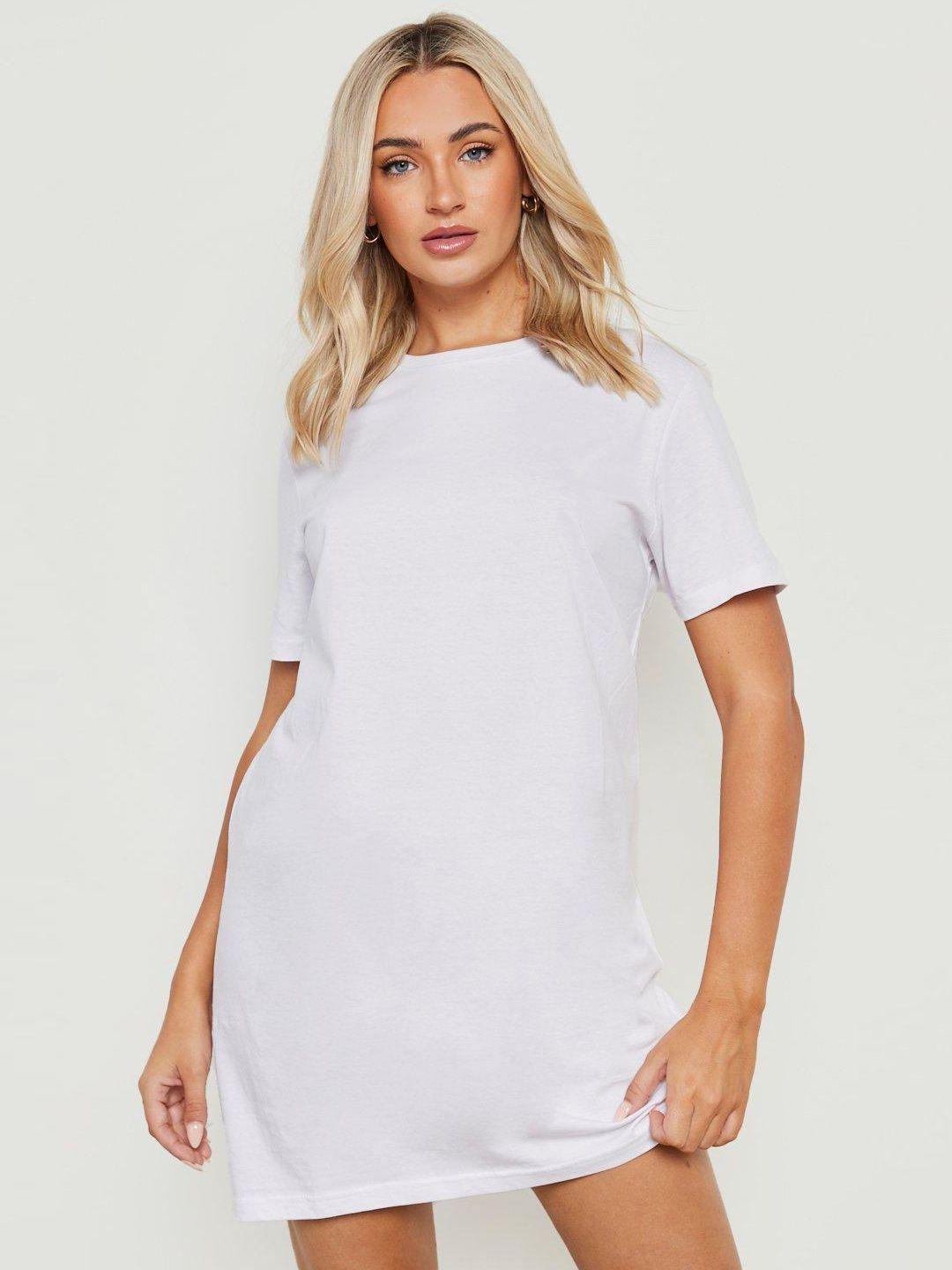 boohoo pure cotton t-shirt mini dress