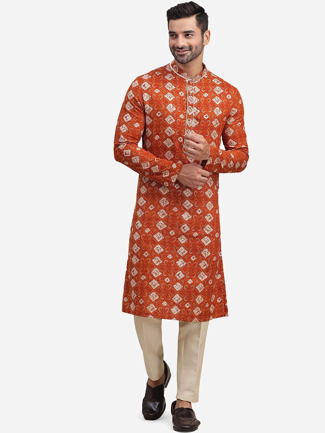 the kurta company ethnic motifs printed straight kurta