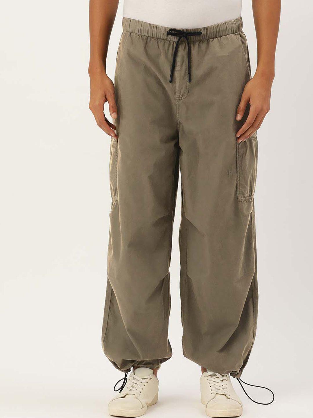 bene kleed men overdyed parachute cargo trousers