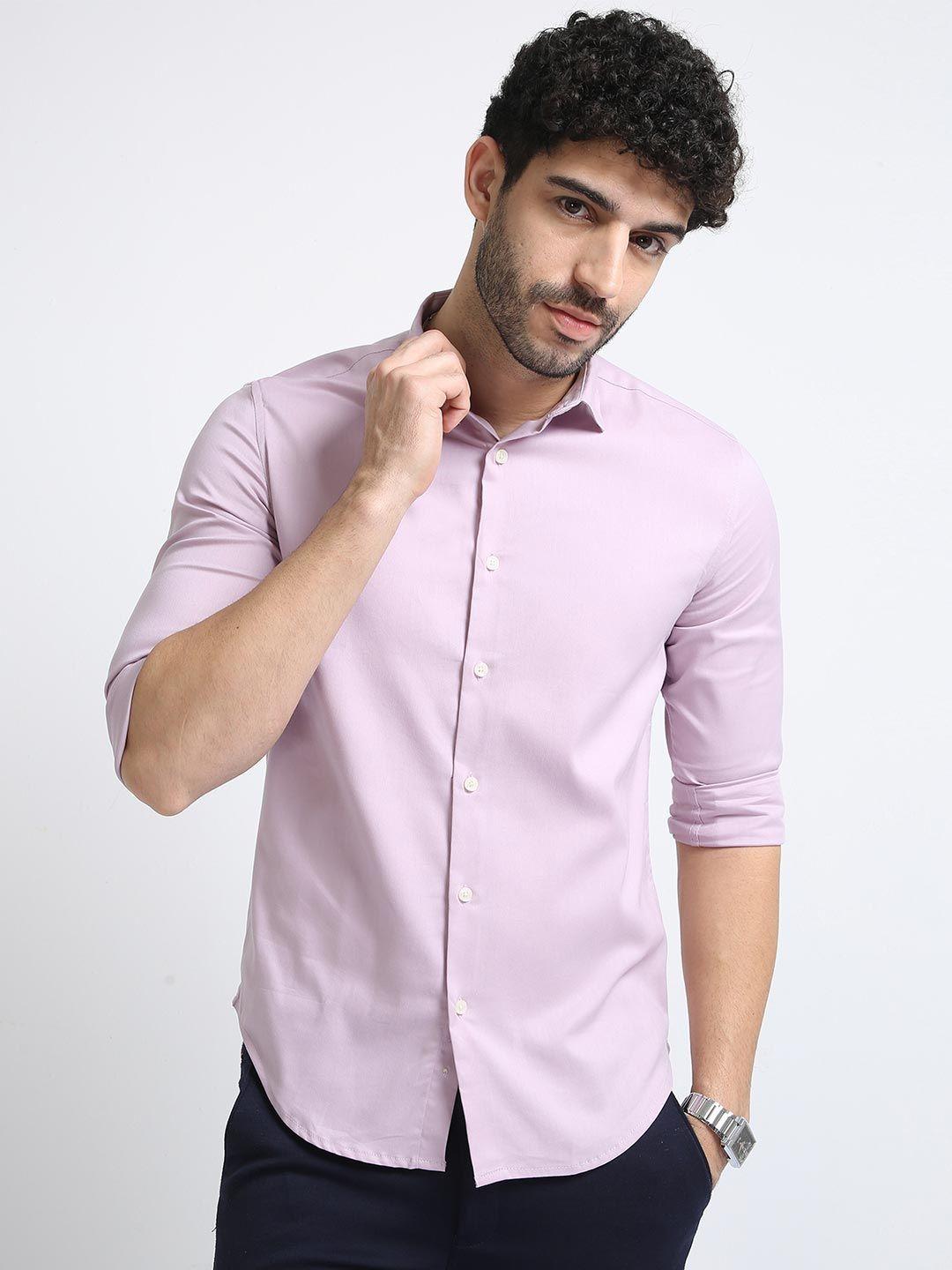 badmaash spread collar slim fit cotton casual shirt