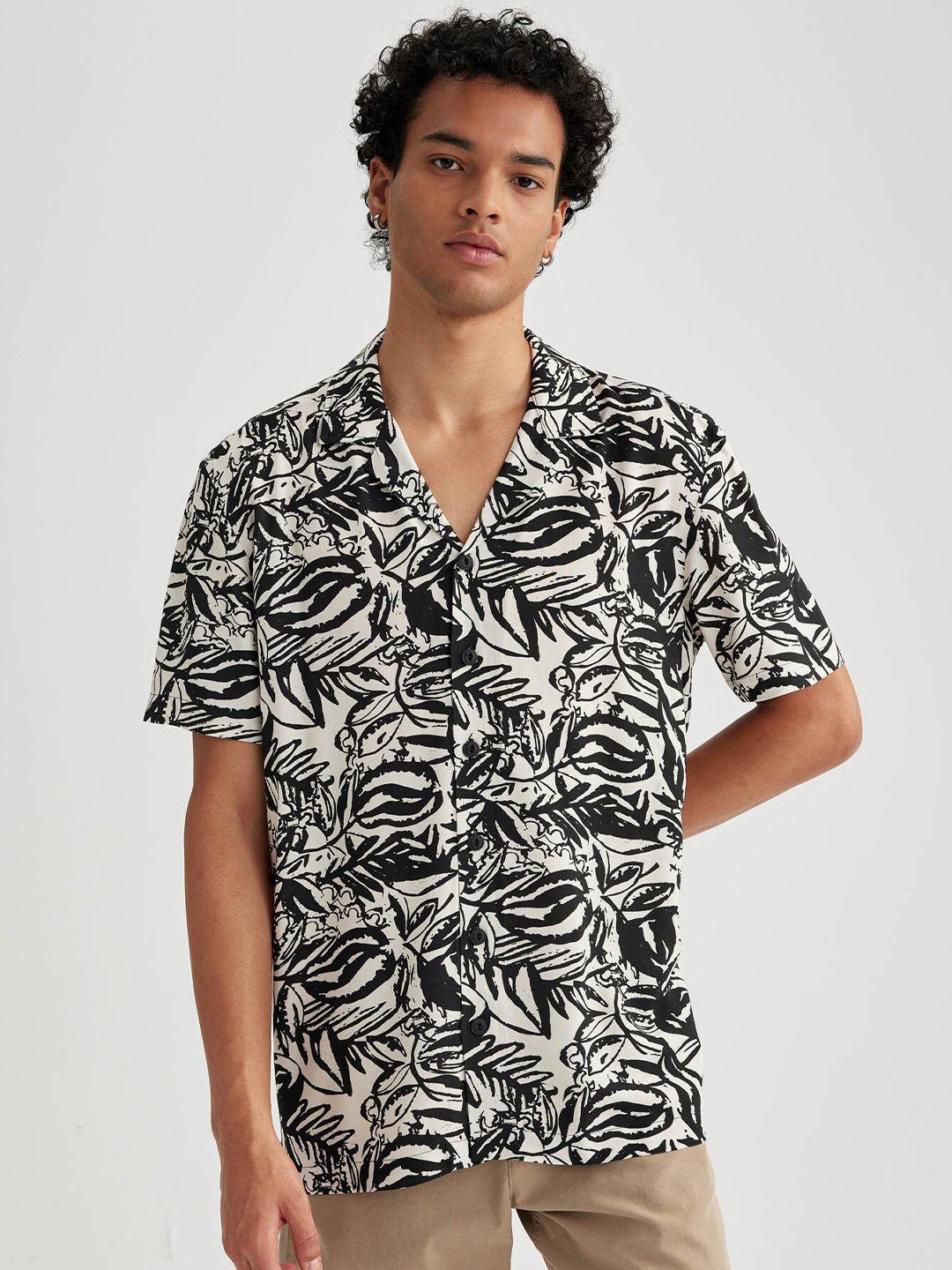 defacto floral printed casual shirt