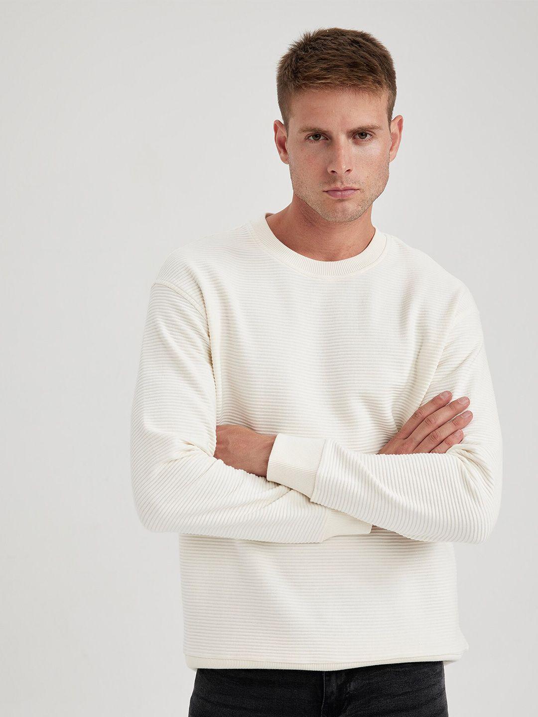 defacto round neck ribbed pullover