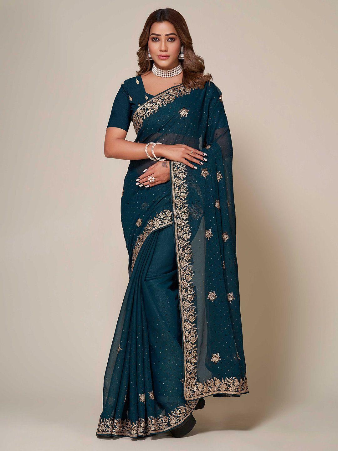 choiceit ethnic motifs embroidered silk blend kanjeevaram saree