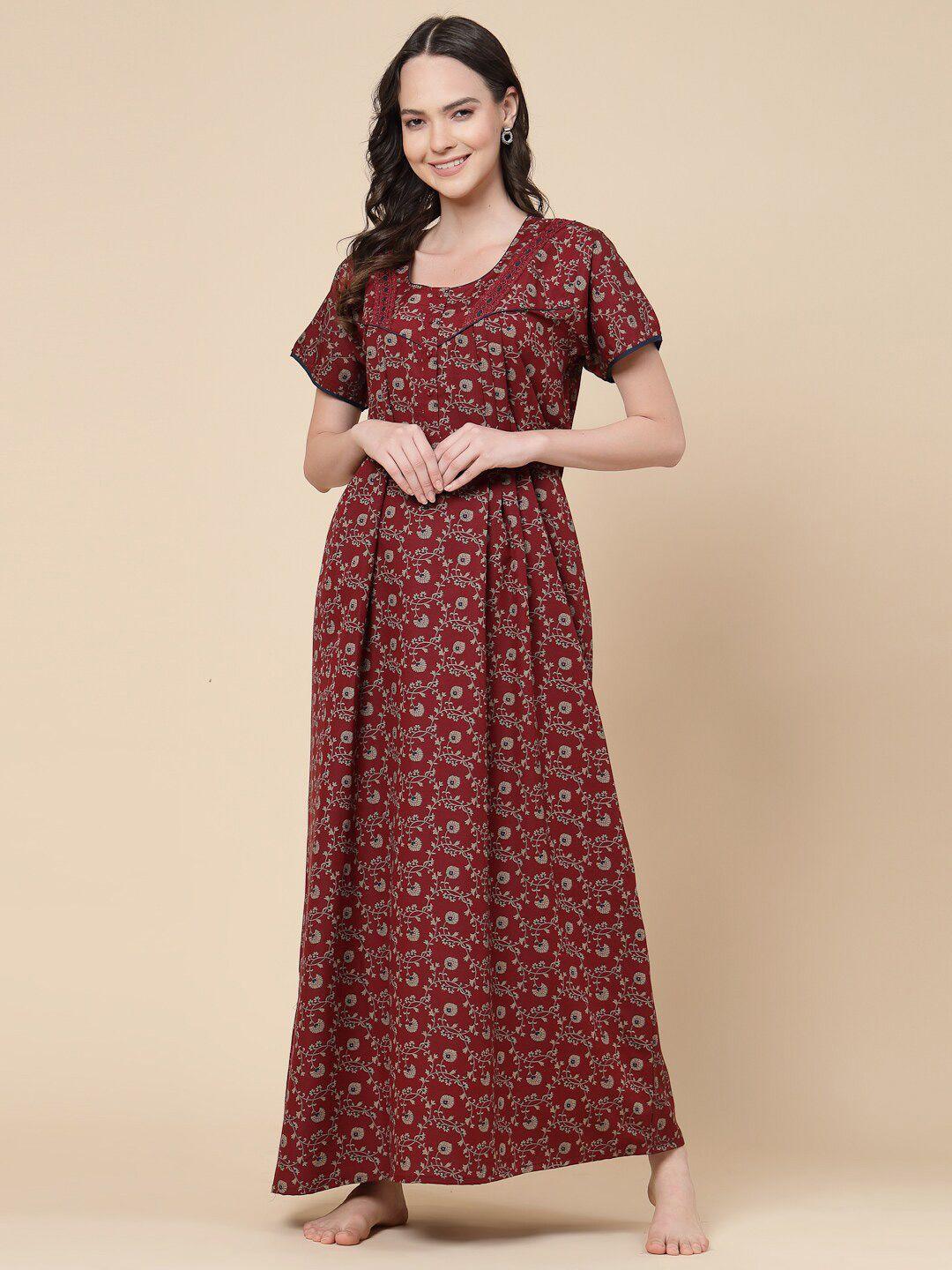 sweet dreams floral printed maxi nightdress