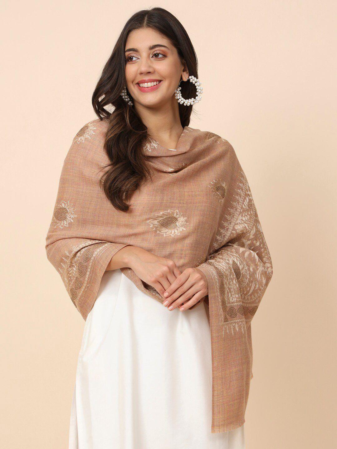 pashmoda pure wool crystal work shawl