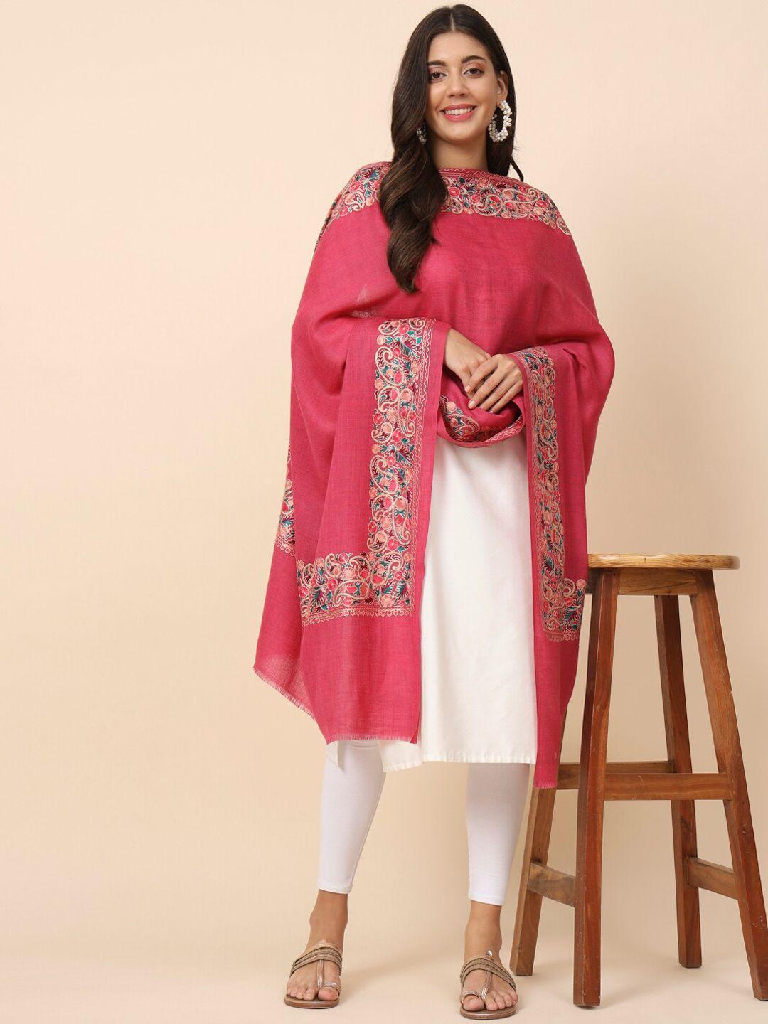 pashmoda women embroidered woolen shawl