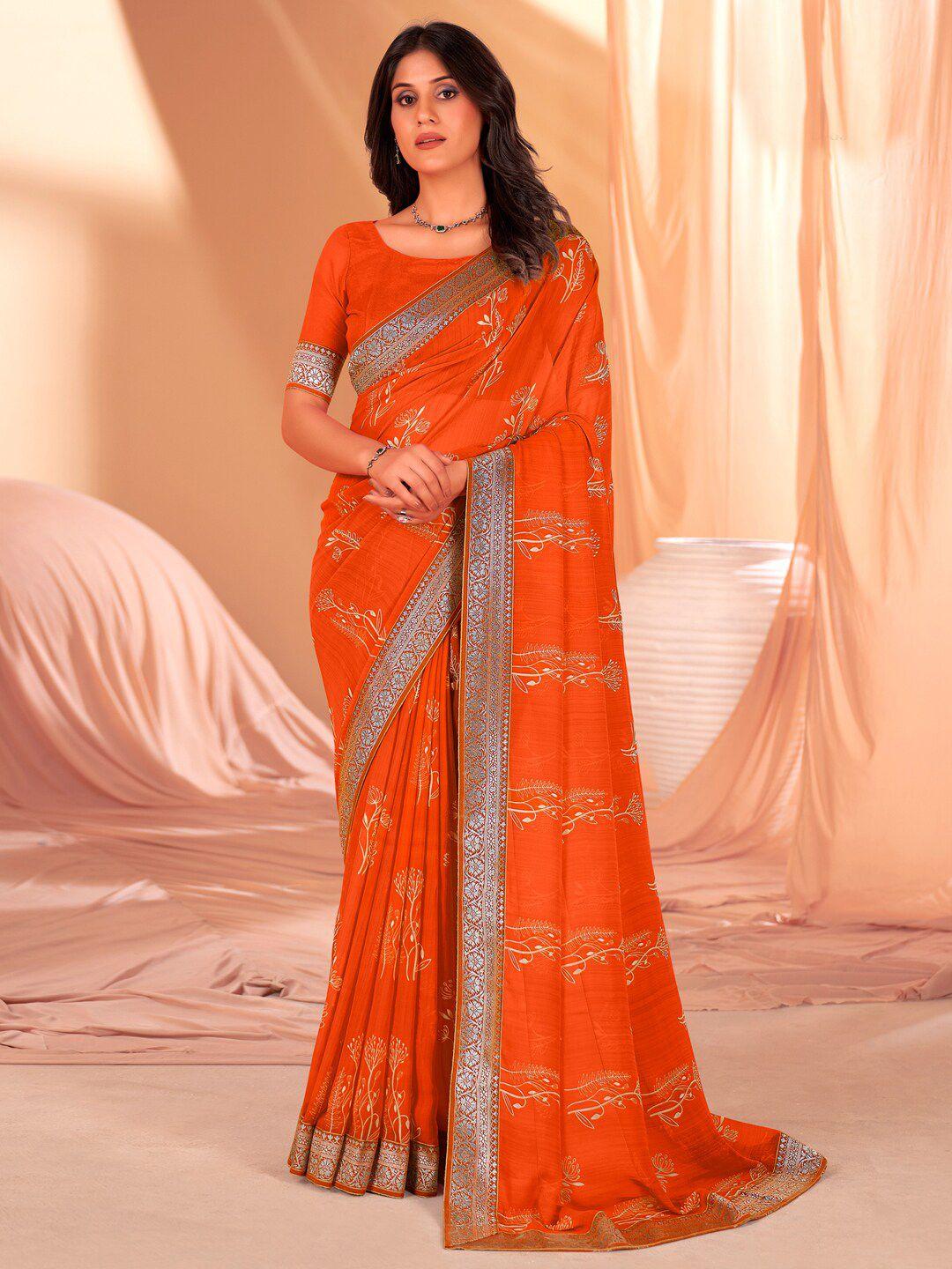 anouk floral printed saree