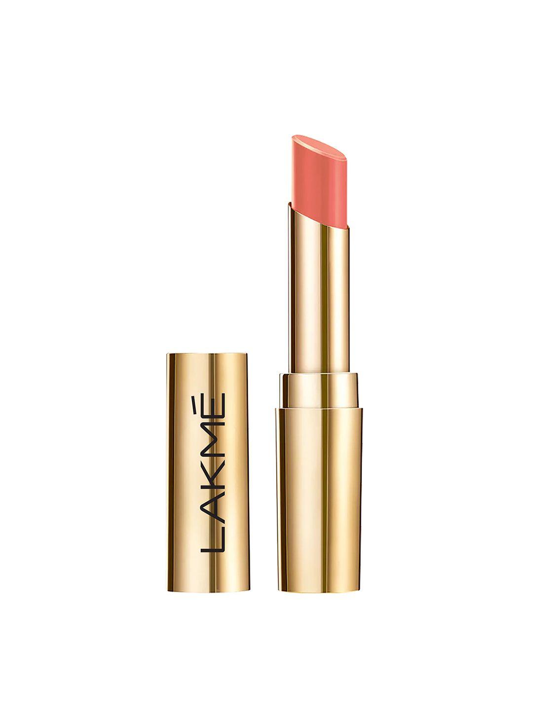 lakme glitterati collection shine lipstick with argan oil - peachy vibe