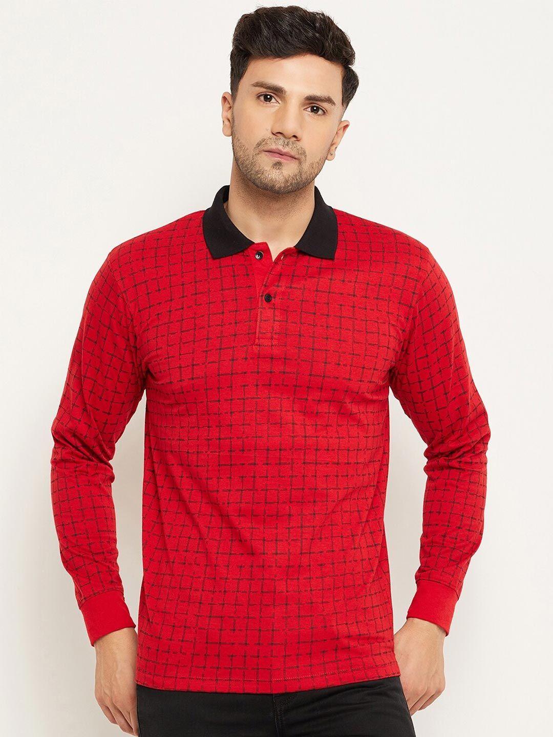 wild west checked polo collar t-shirt