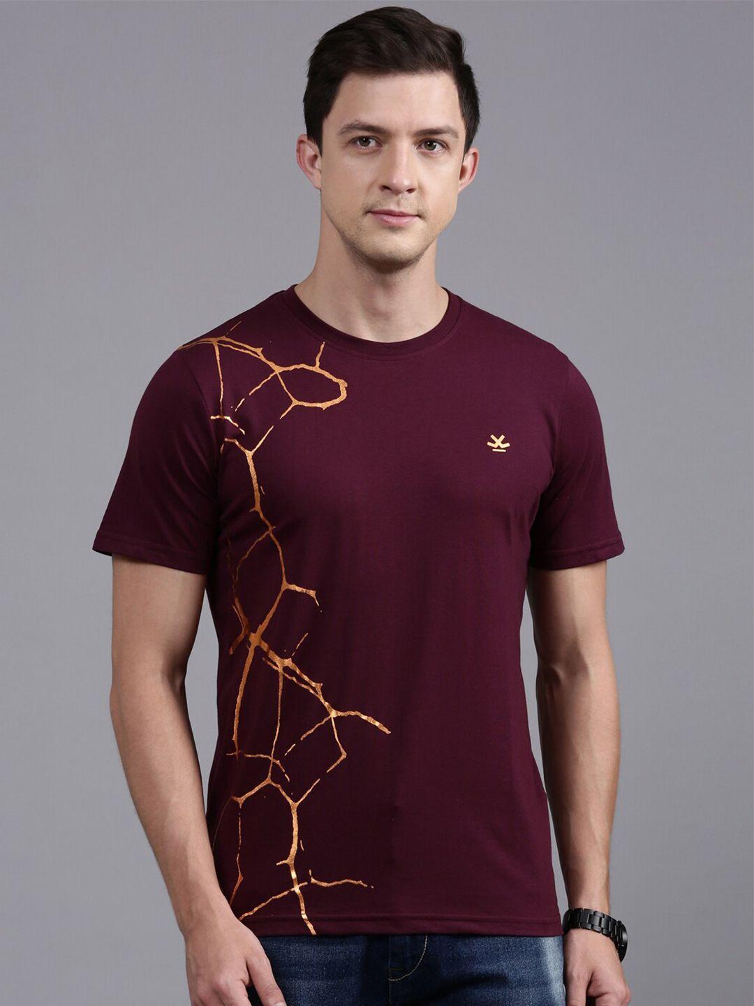 wrogn abstract printed cotton t-shirt