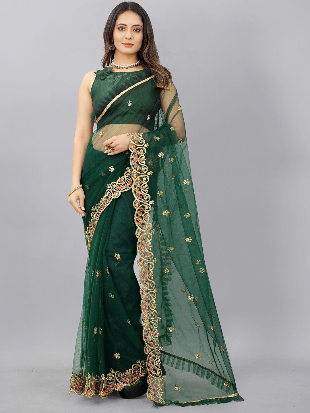 barkiya creation ethnic motifs embroidered saree