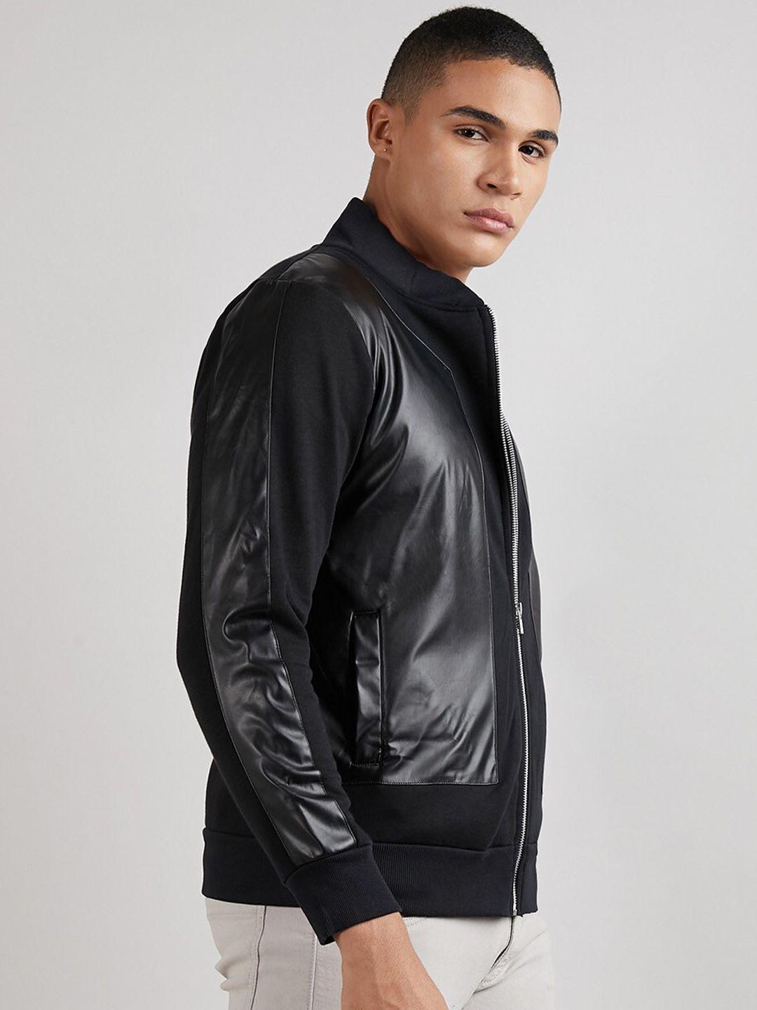 campus sutra windcheater mock collar bomber jacket