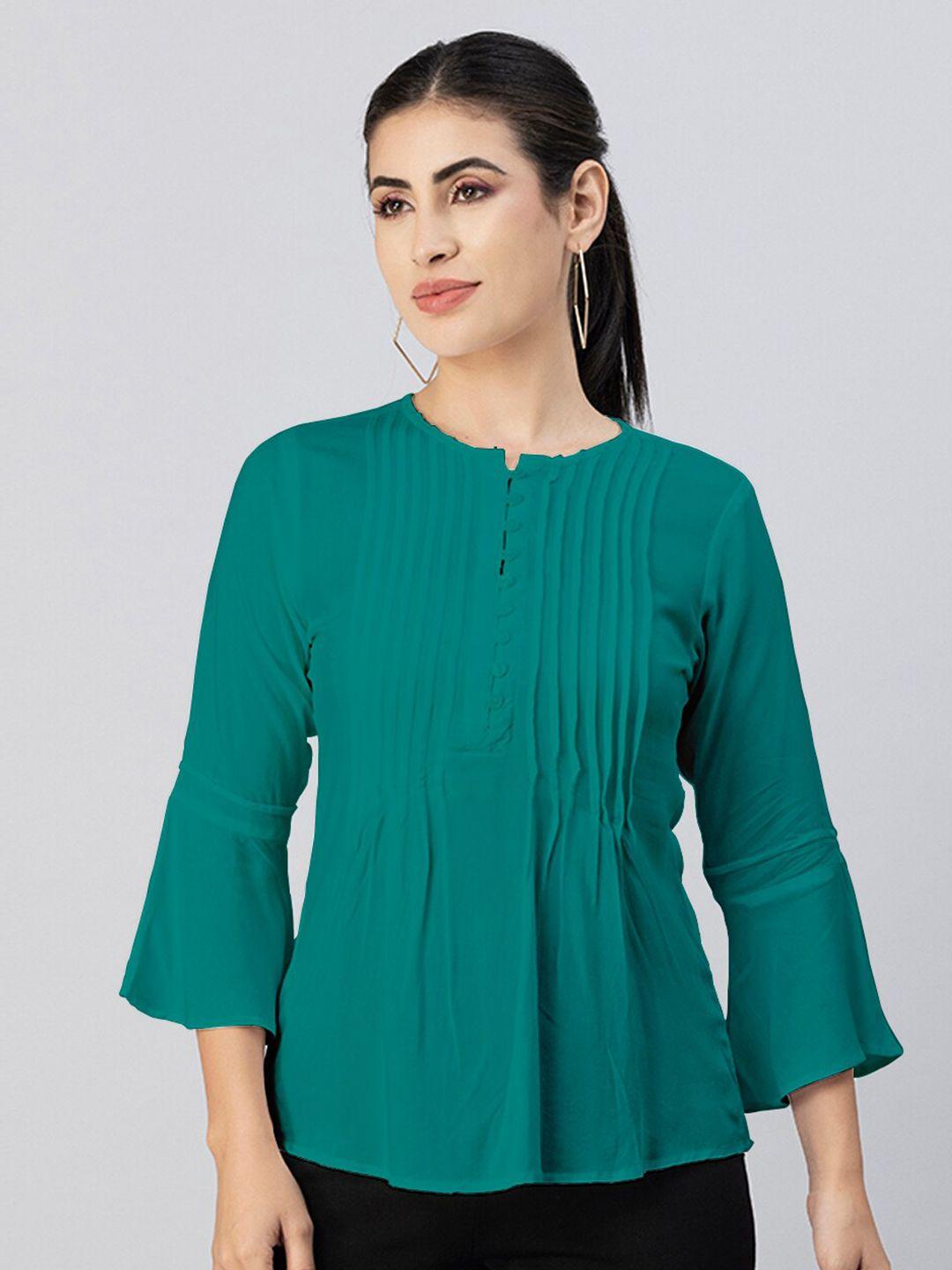 moomaya roundneck bell sleeves a-line top