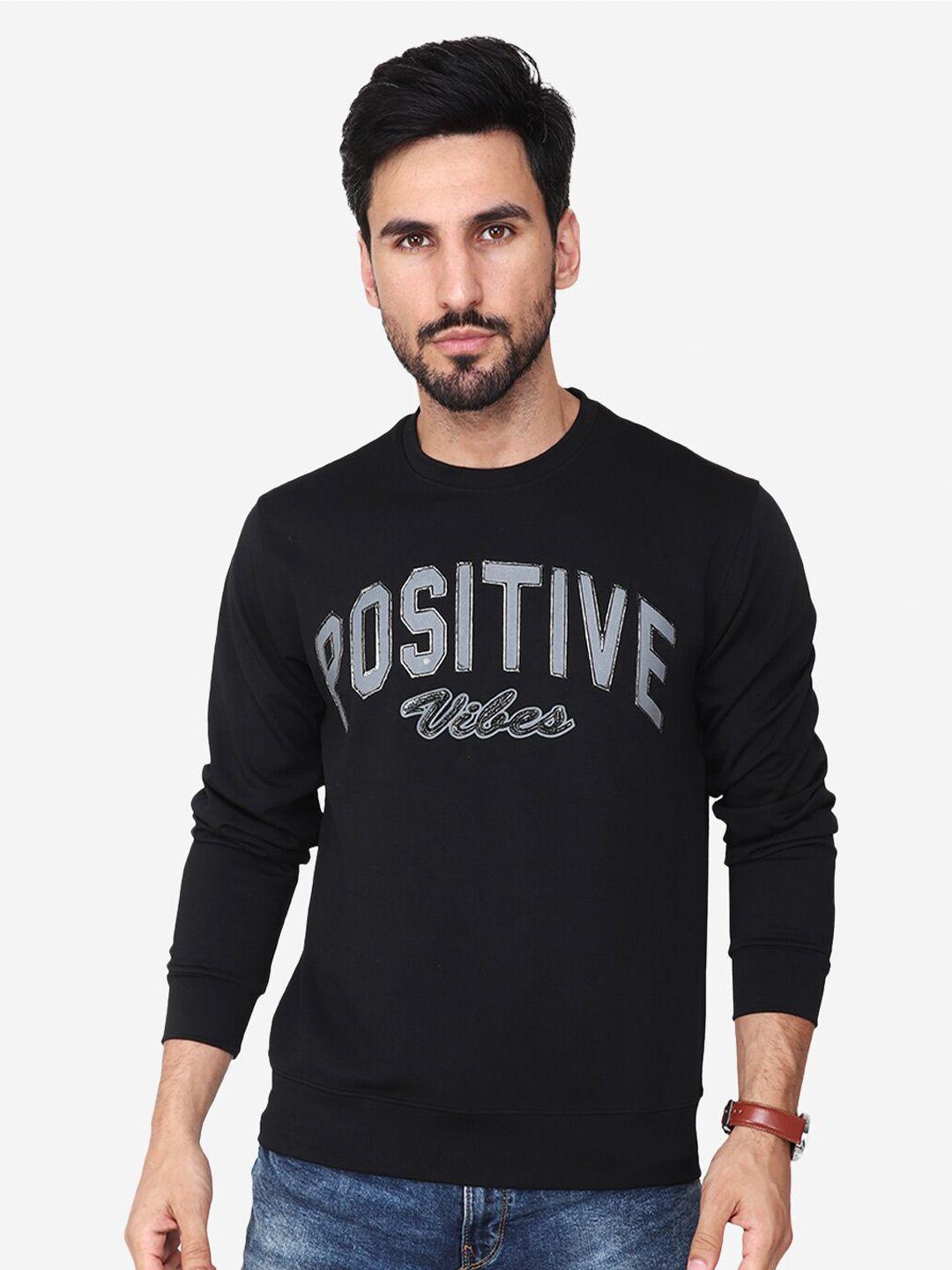 albion typography printed round neck pullover cotton sweatshirt