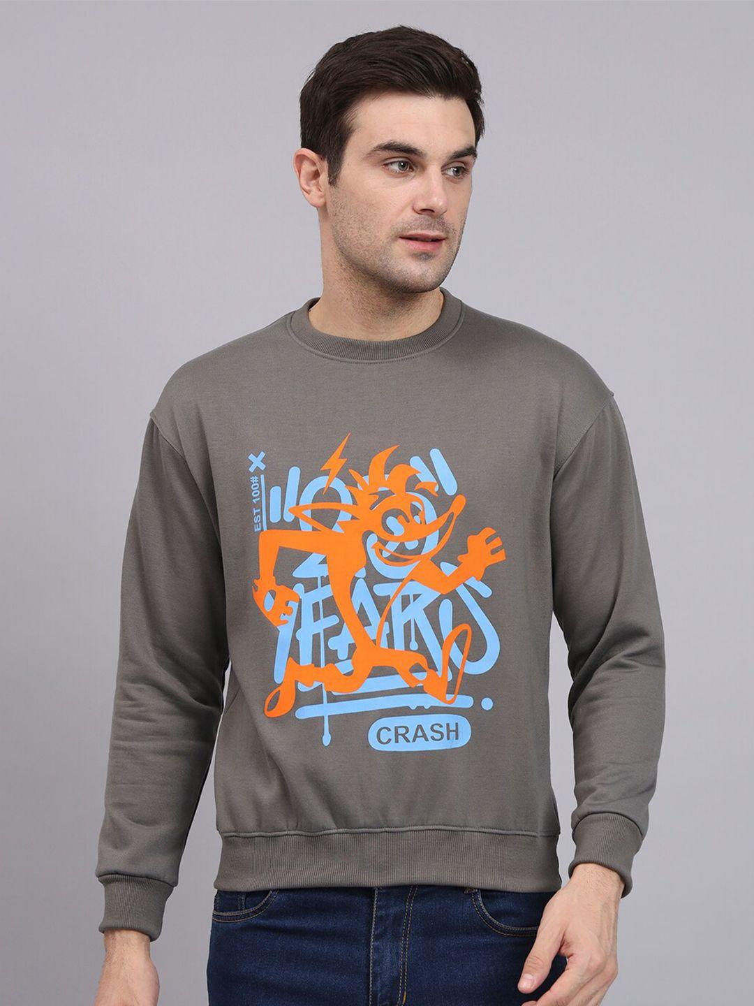 obaan graphic printed cotton pullover sweatshirt