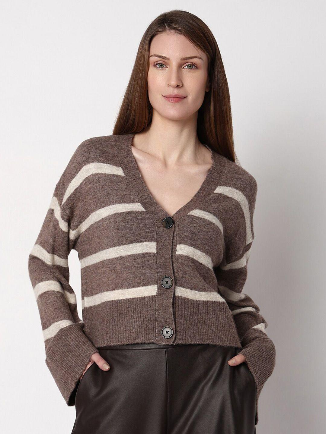 vero moda striped crop acrylic cardigan sweaters