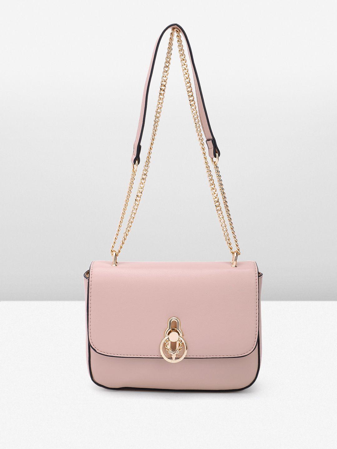 allen solly solid structured shoulder bag