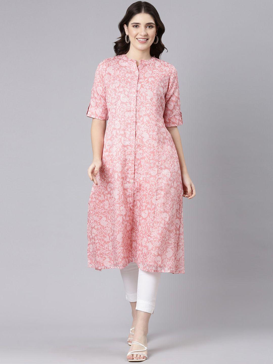 flavido floral printed a-line kurta