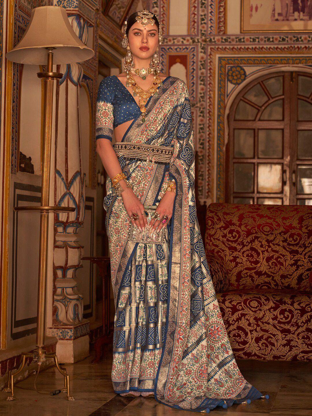 anouk bandhani printed saree