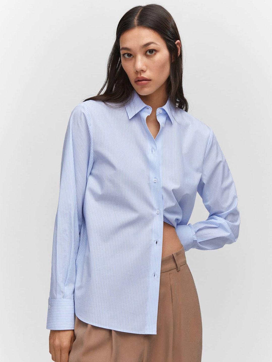 mango pinstripes casual shirt