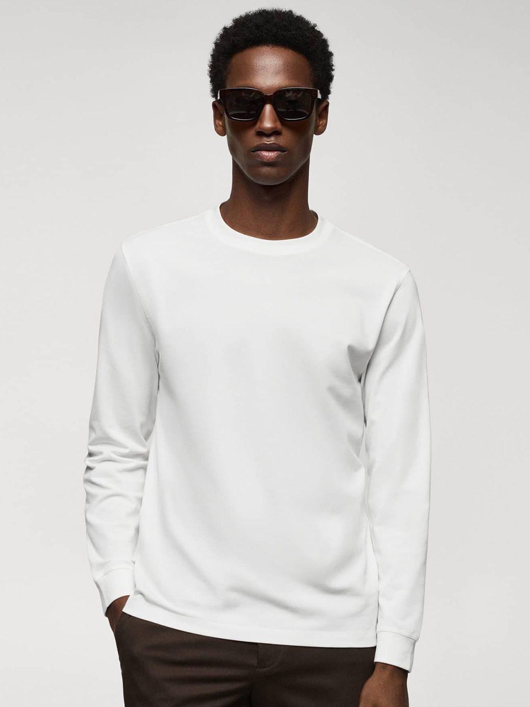 mango man long sleeve knit t-shirt