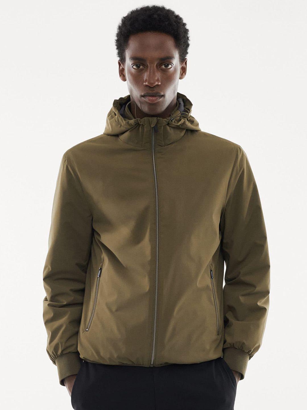 mango man water-repellent bomber jacket