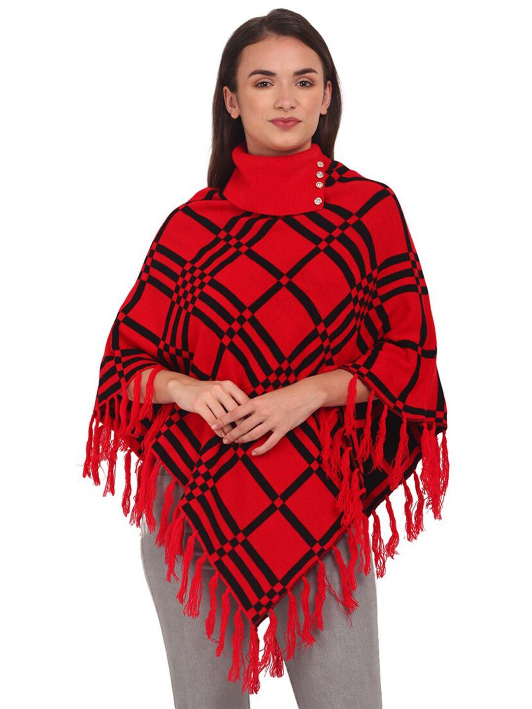 ewools geometric printed woollen poncho