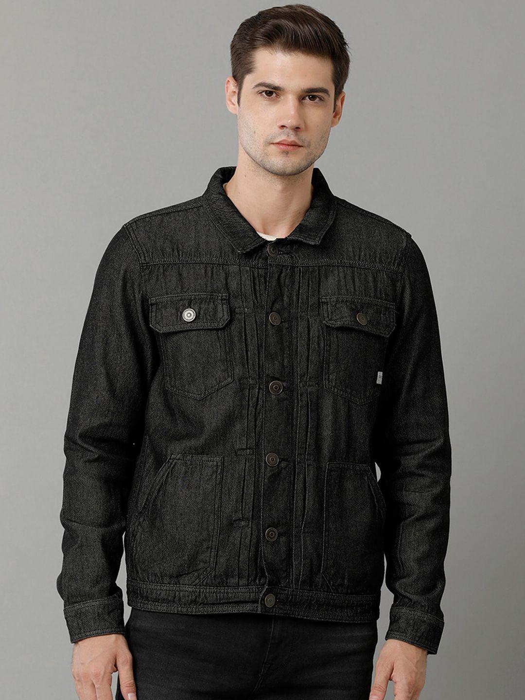 voi jeans spread collar pure cotton denim jacket