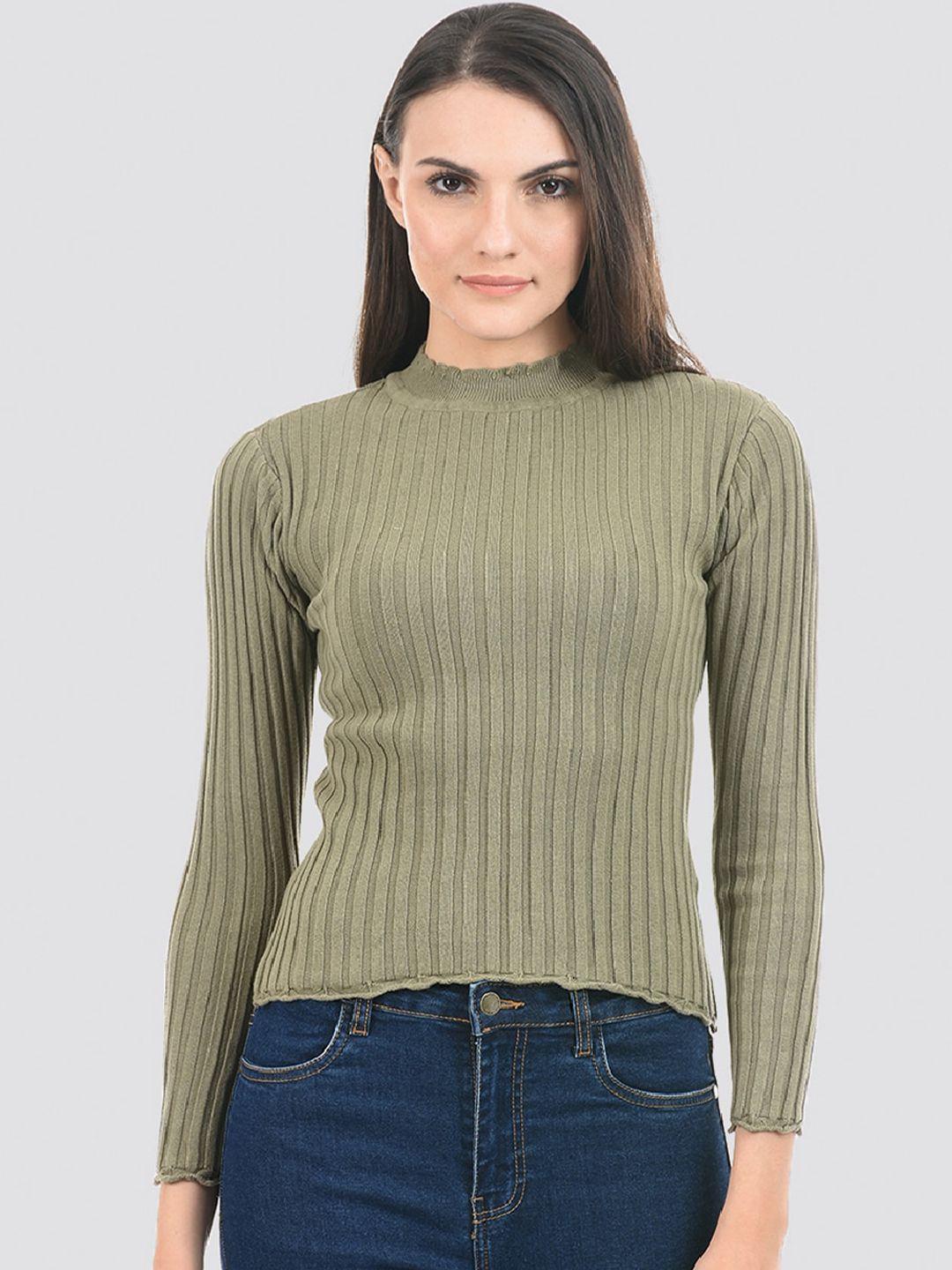 portobello ribbed high neck pullover sweater