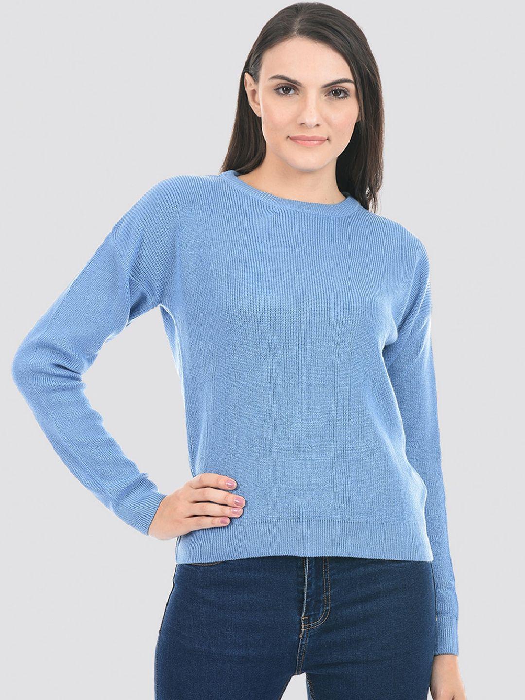 portobello round neck ribbed acrylic pullover