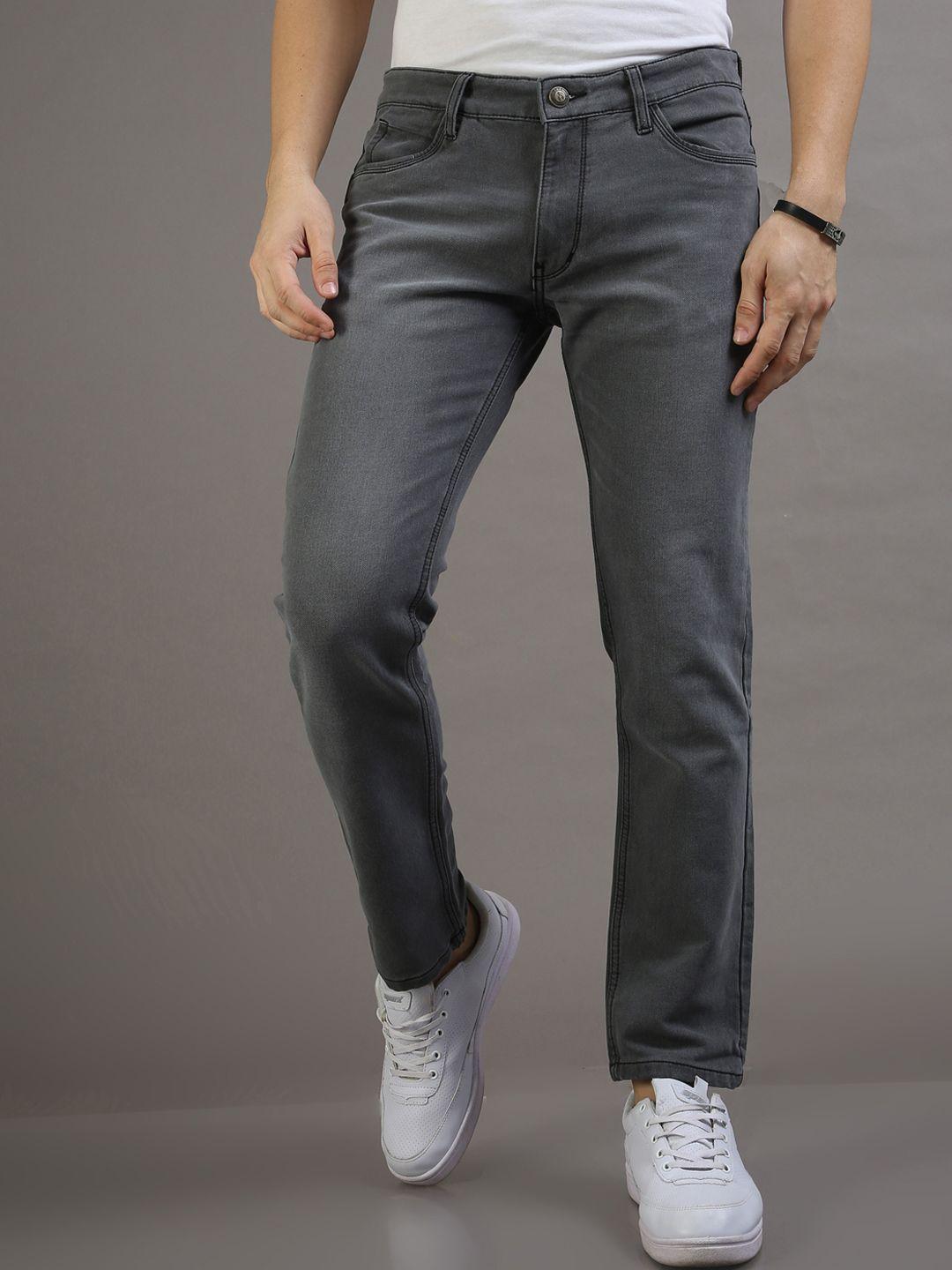 vudu men clean look narrow mid-rise stretchable jeans