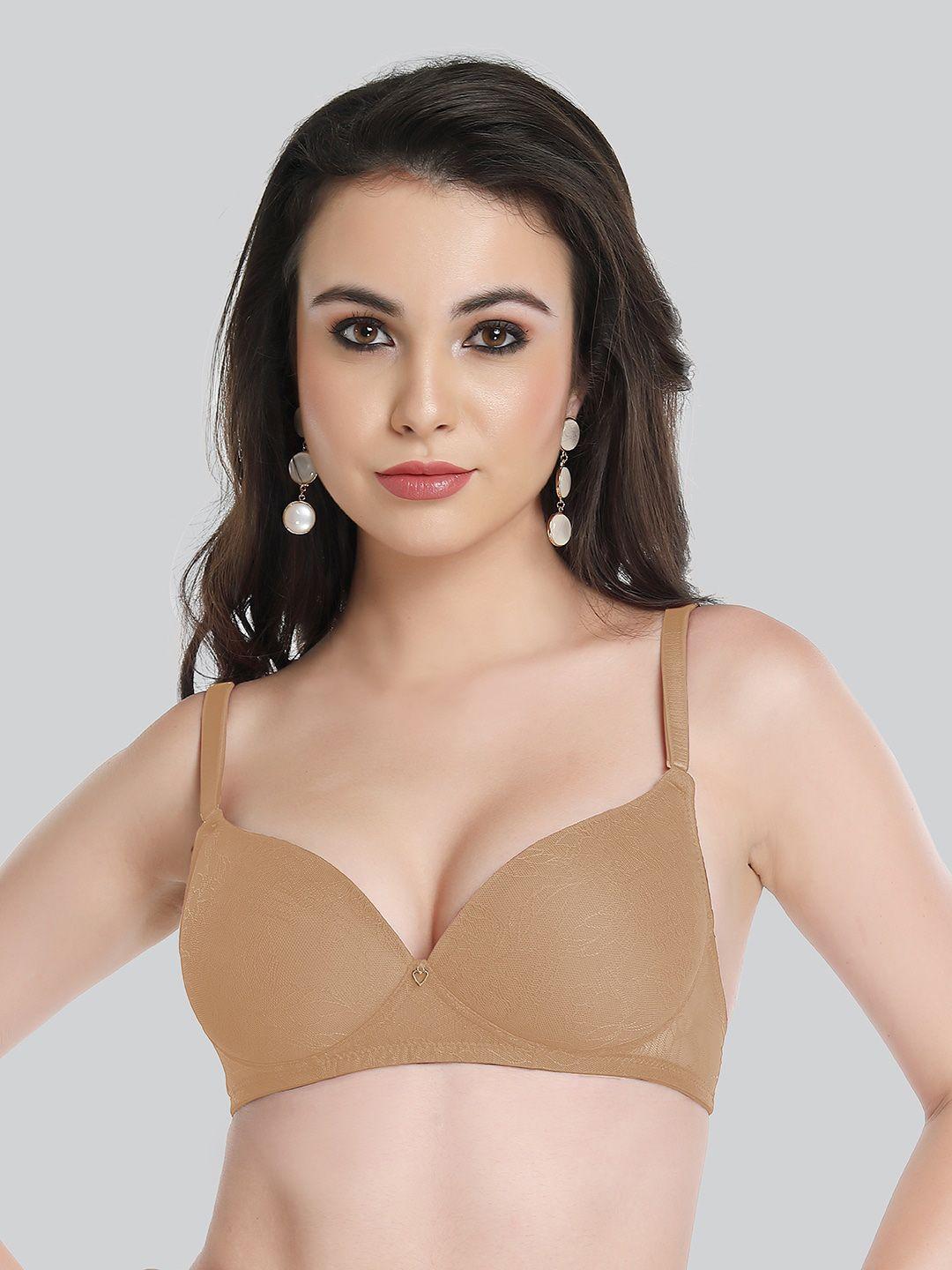 lovable floral lace medium coverage lightly padded everyday bra with all day comfort