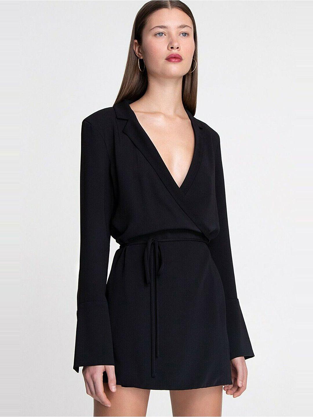 lulu & sky v-neck wrap mini dress