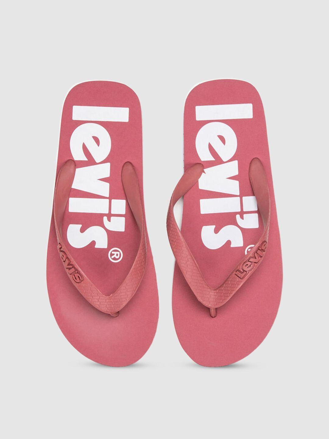 levis men printed rubber thong flip-flops