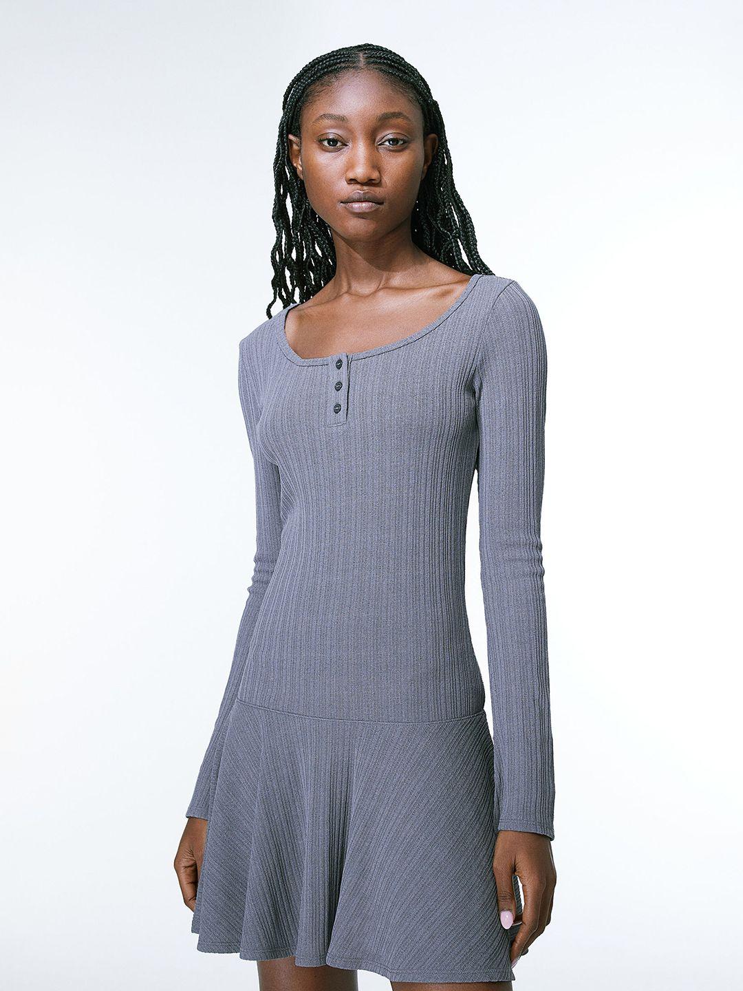 h&m ribbed jersey dress