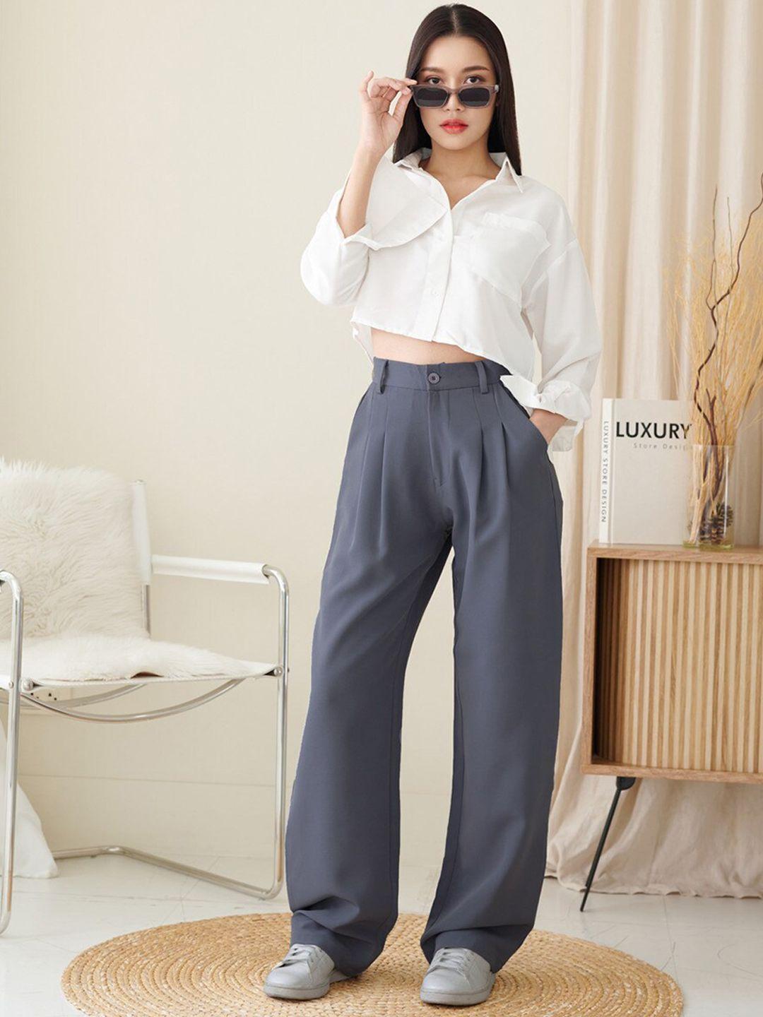 off duty india women comfort high-rise light shade wide leg jeans