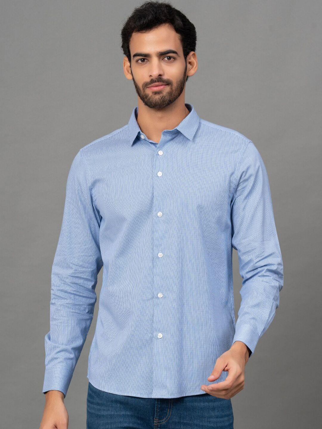 red tape dobby textured pure cotton shirt