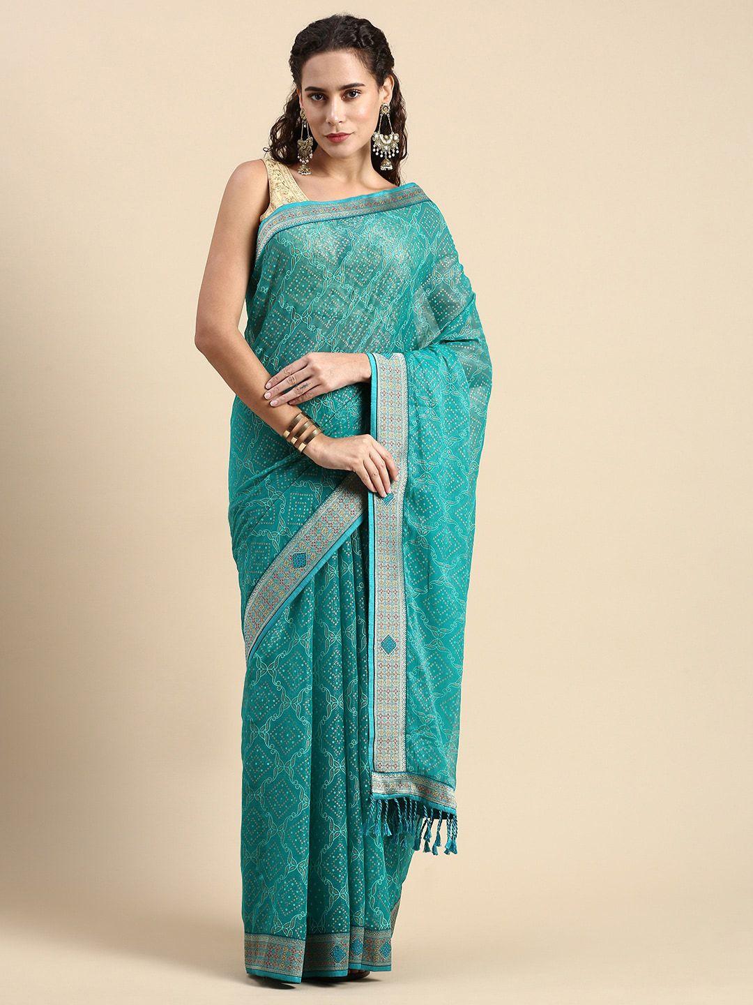 mitera geometric printed saree