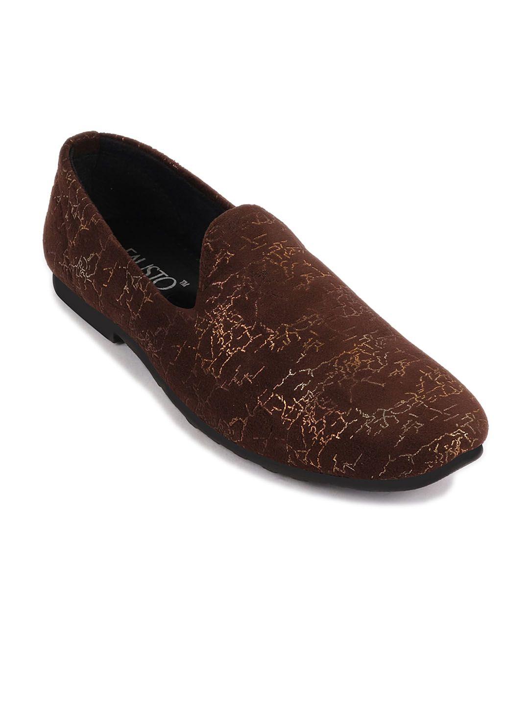 fausto men printed lightweight comfort insole velvet mojaris