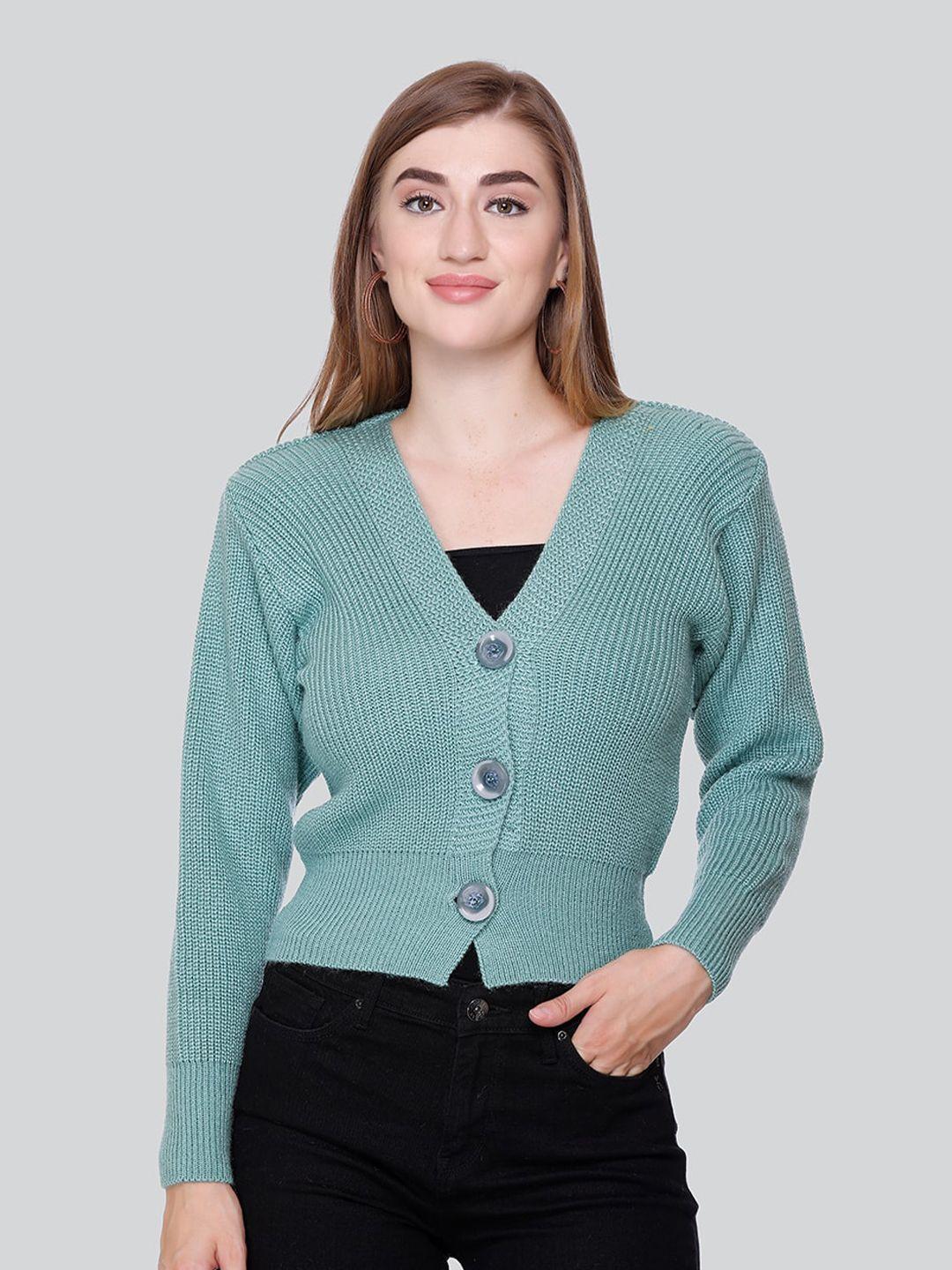 winter wonders ribbed woollen crop cardigan