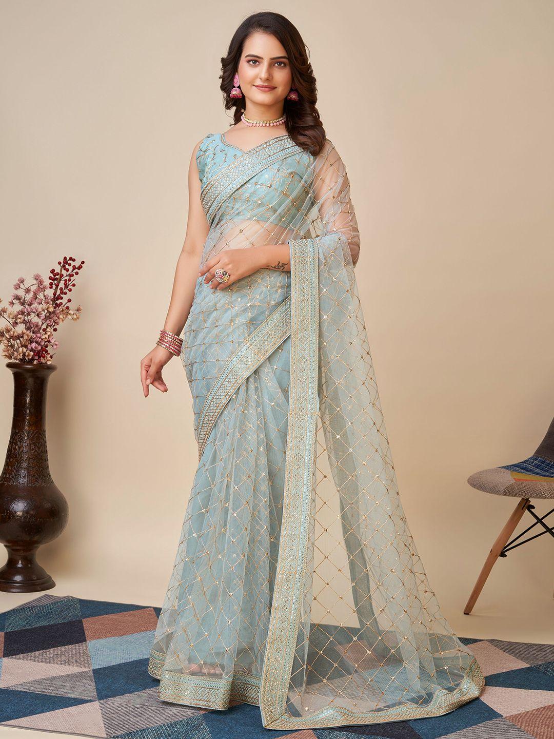 vairagee embellished sequinned saree