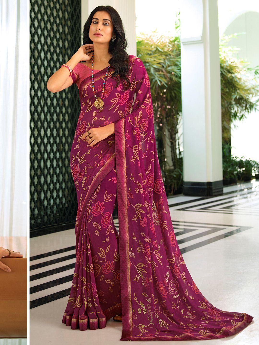 vairagee floral printed saree