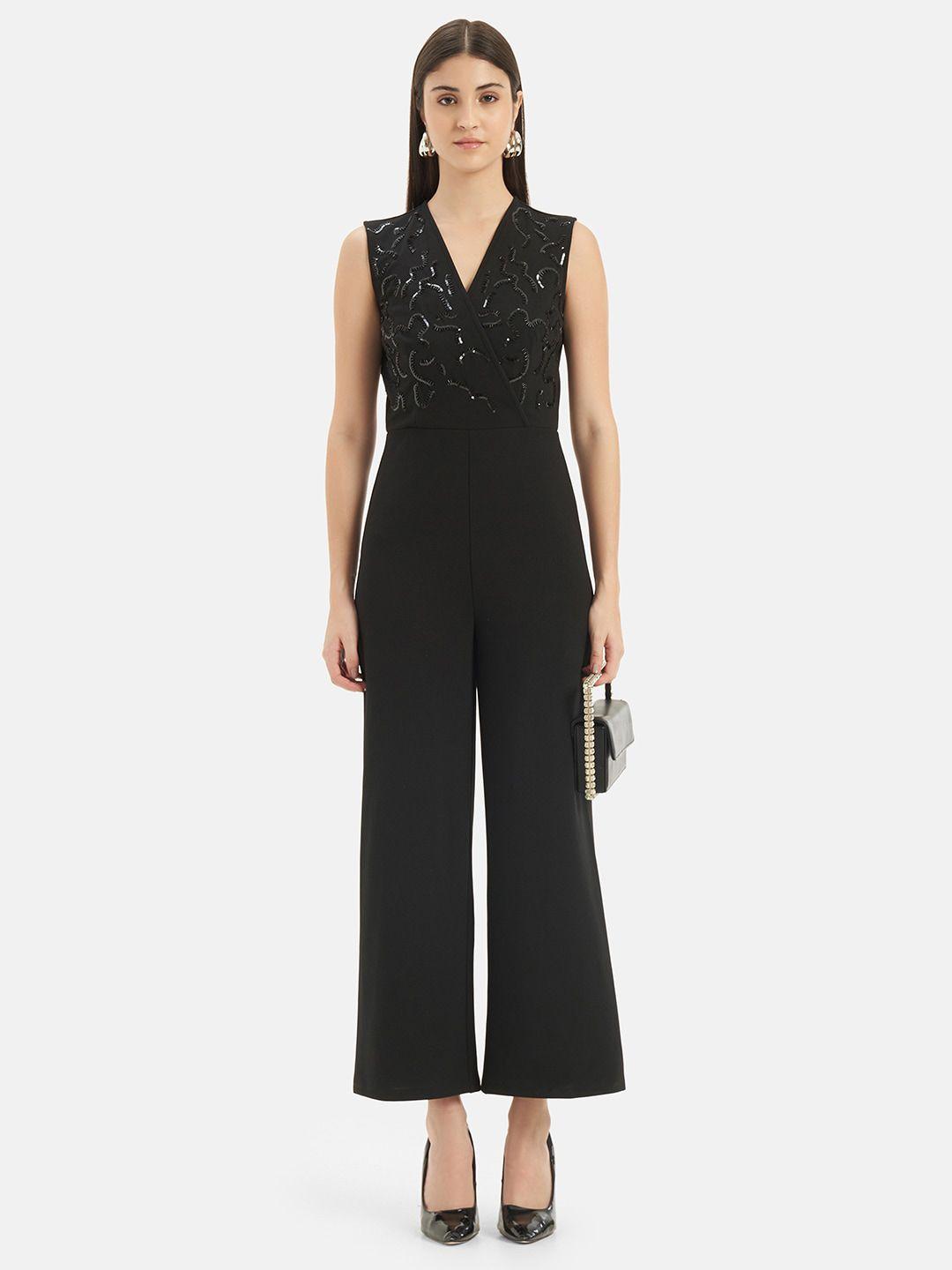 kazo embellished embroidered basic jumpsuit