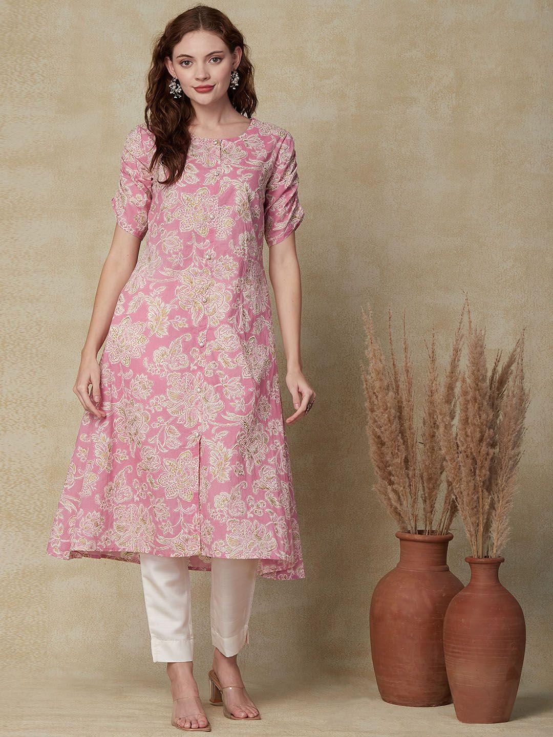 fashor floral printed a-line kurta